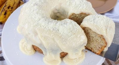Bolo de banana com Ninho sem glúten