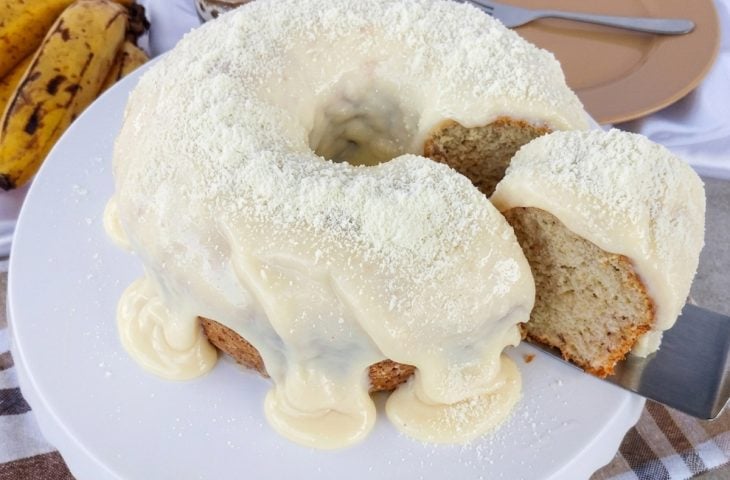 Bolo de banana com Ninho sem glúten