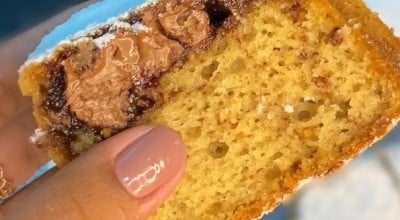 Bolo de banana com Nutella