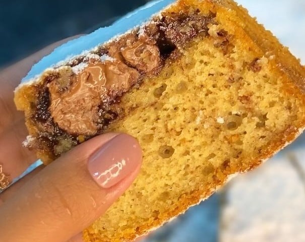 Bolo de banana com Nutella