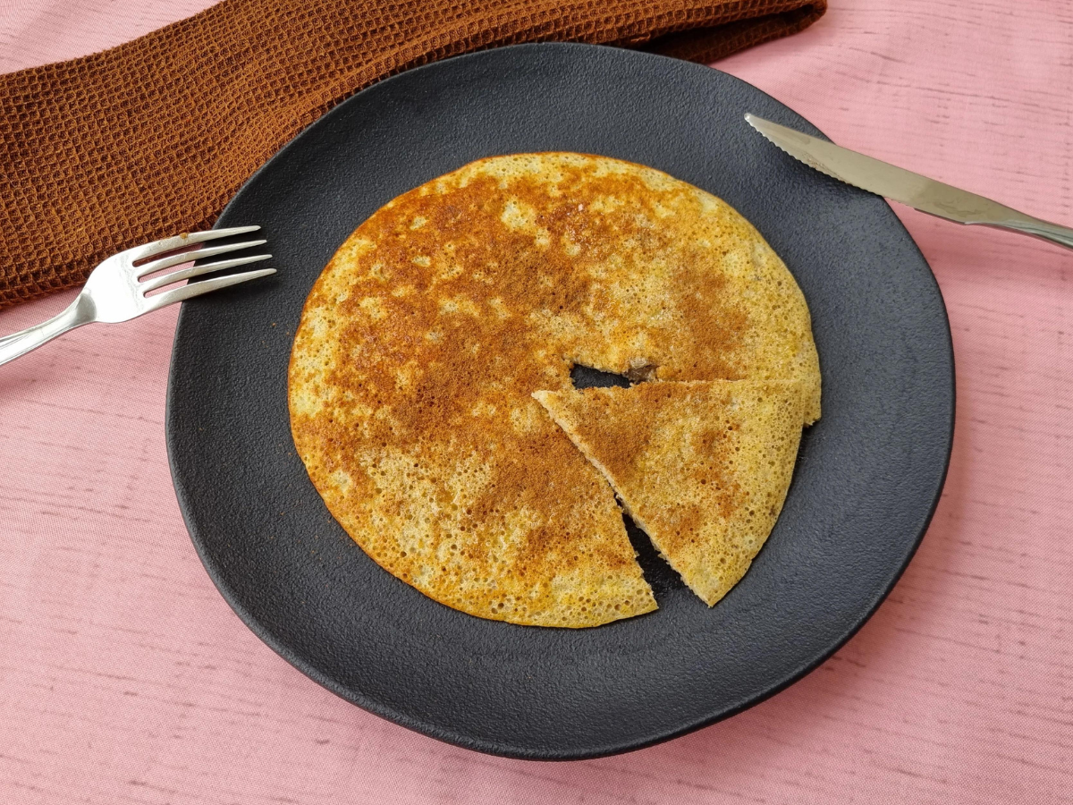 Bolo de banana de frigideira