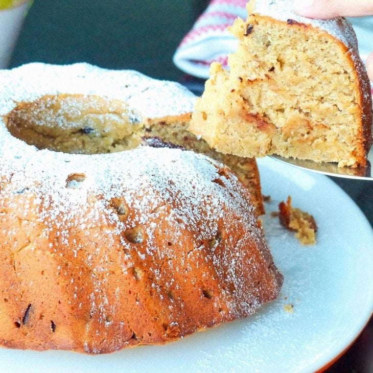 Bolo de banana e azeite