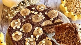 Bolo de banana e cacau sem farinha