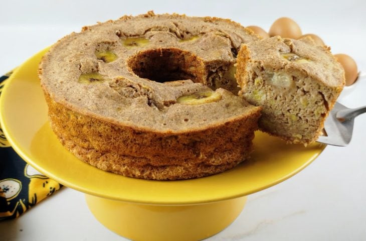 Bolo de banana fit na Air Fryer
