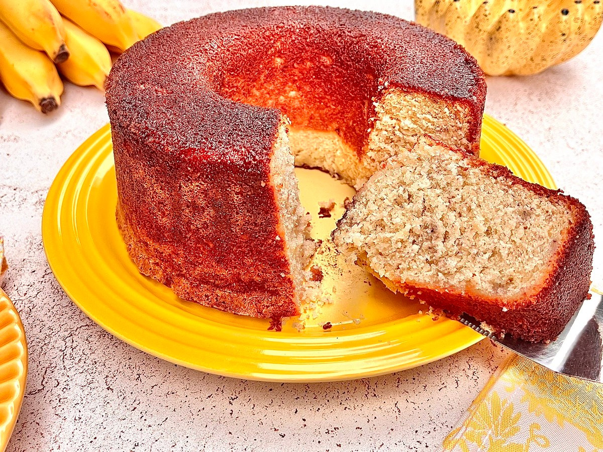 Bolo de banana fofinho