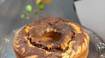 Bolo de banana mesclado