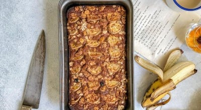 Bolo de banana proteico