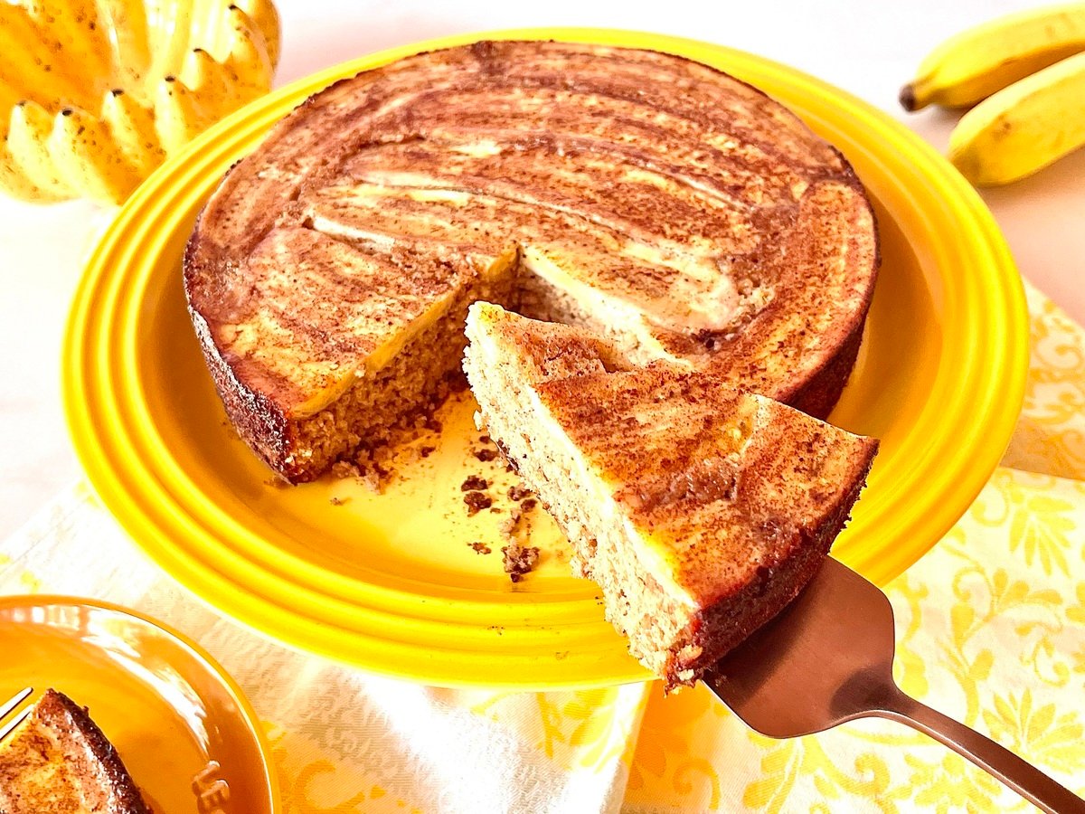 Bolo de banana sem glúten e lactose