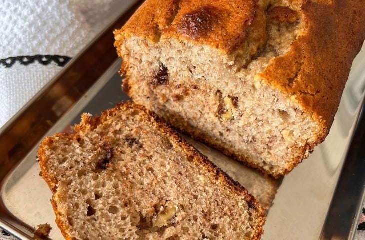 Bolo de banana vegano