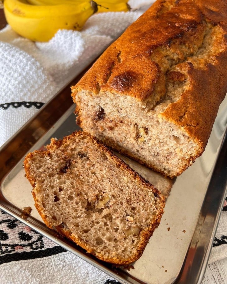 Bolo de banana vegano