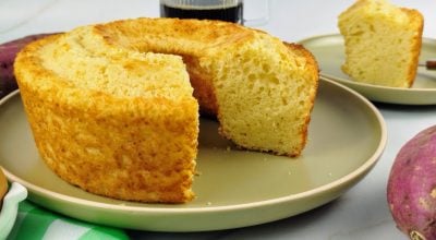 Bolo de batata-doce crua