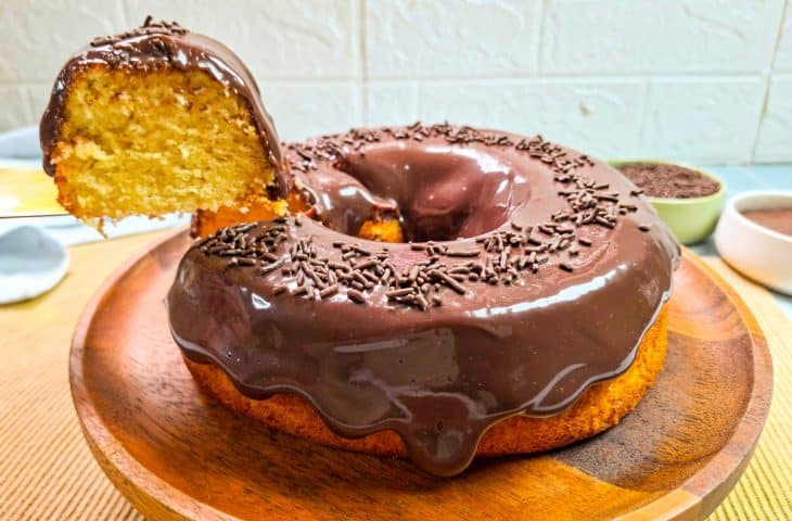 Bolo de baunilha caseiro