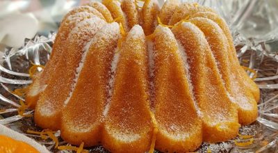 Bolo de bergamota e laranja
