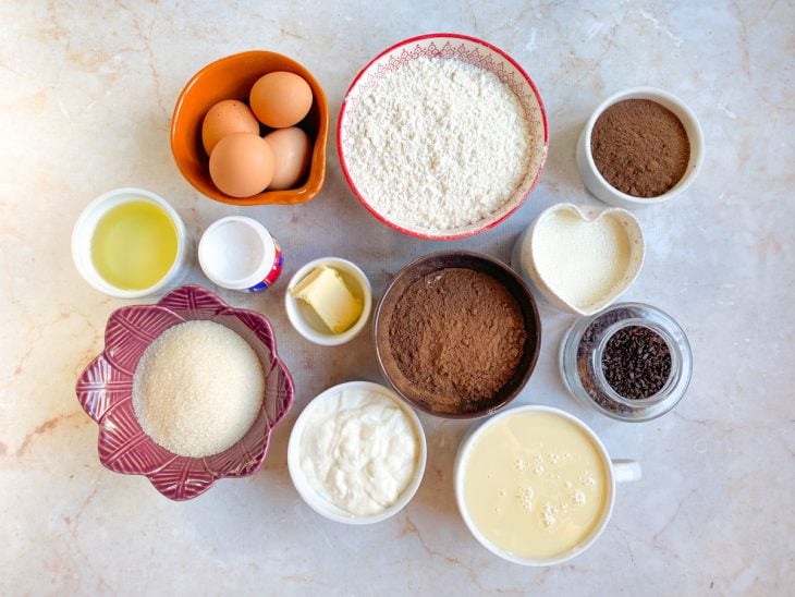 Ingredientes para a receita reunidos.