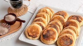 Bolo de caco sem ovo