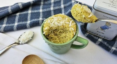 Bolo de caneca de coco fit