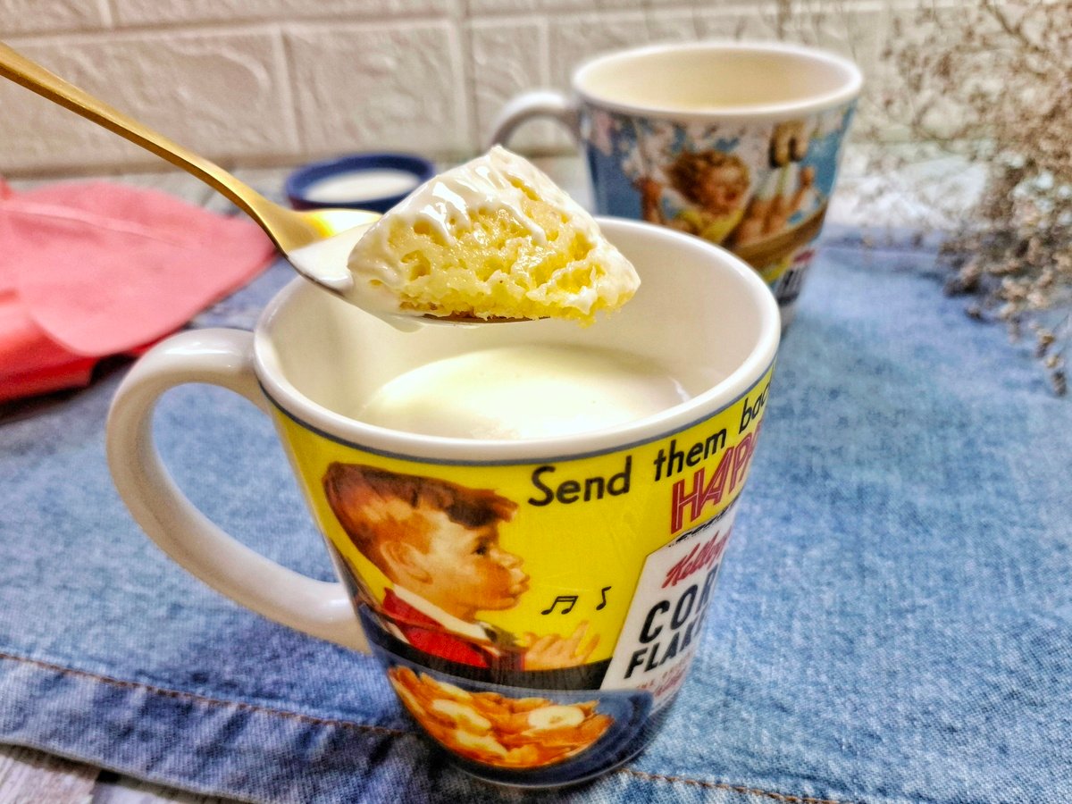 Bolo de caneca de iogurte
