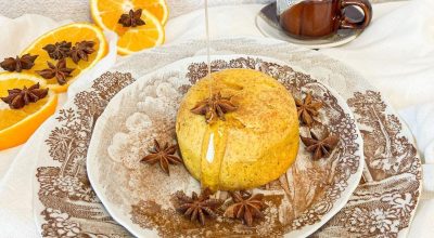 Bolo de caneca de laranja