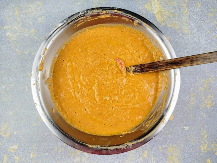 massa de bolo de cenoura fit na tigela