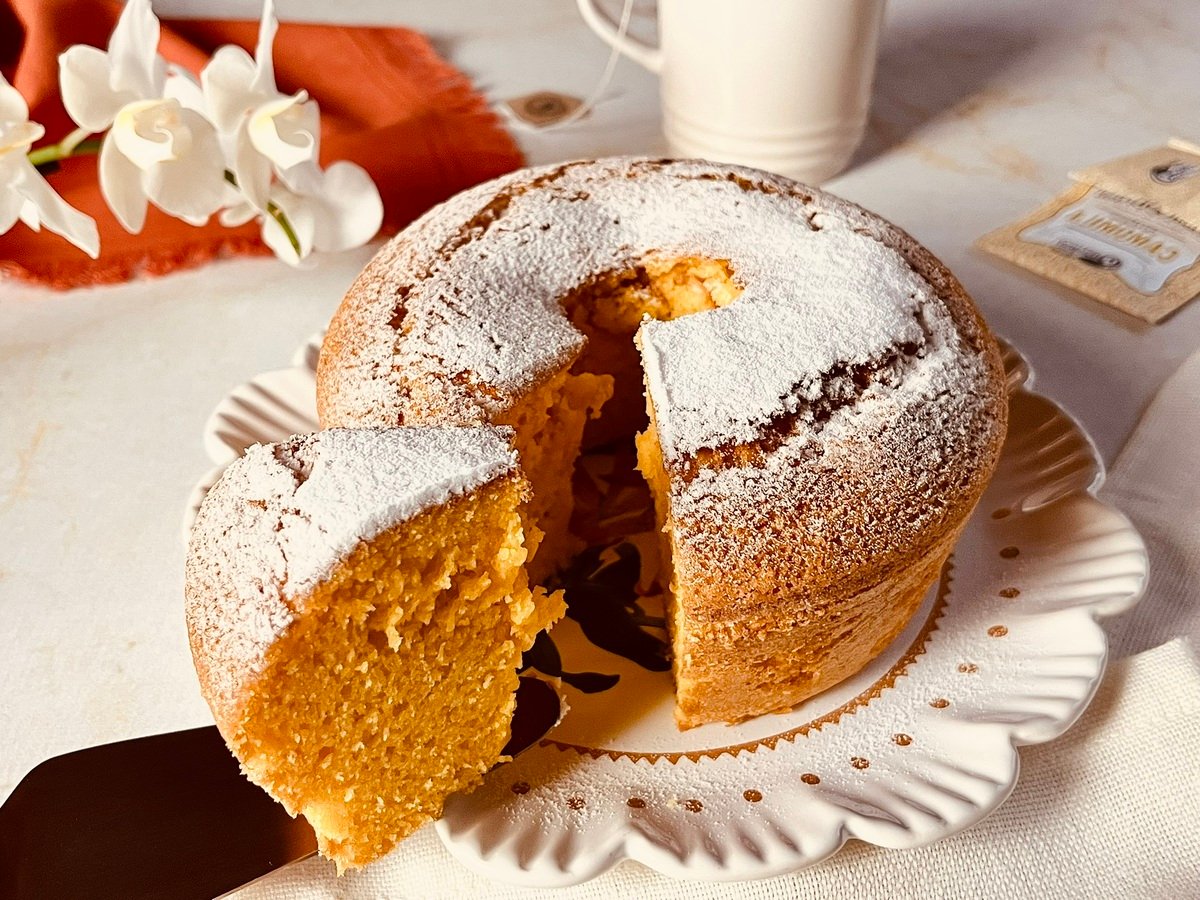 Bolo de cenoura simples na airfryer