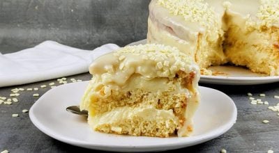Bolo de chocolate branco