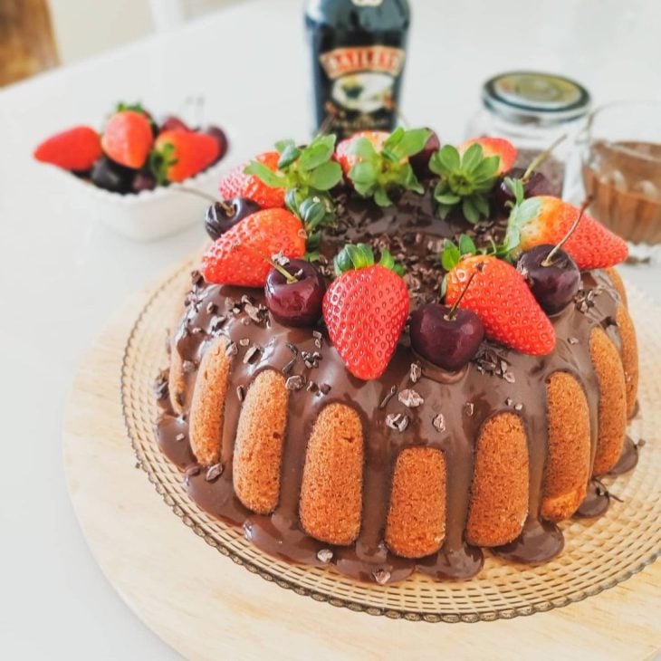 Bolo de chocolate com Baileys