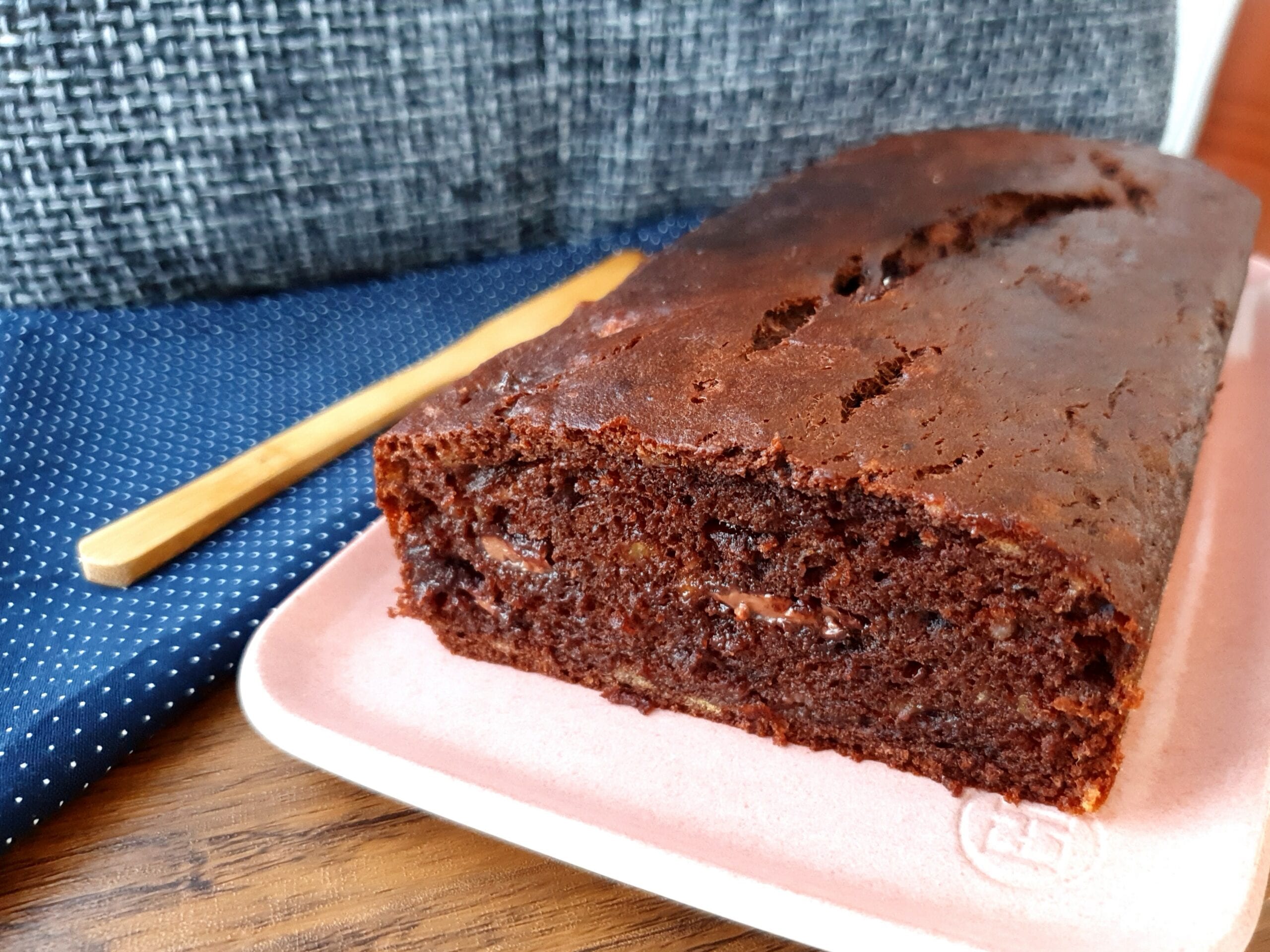 Bolo de chocolate com banana fácil