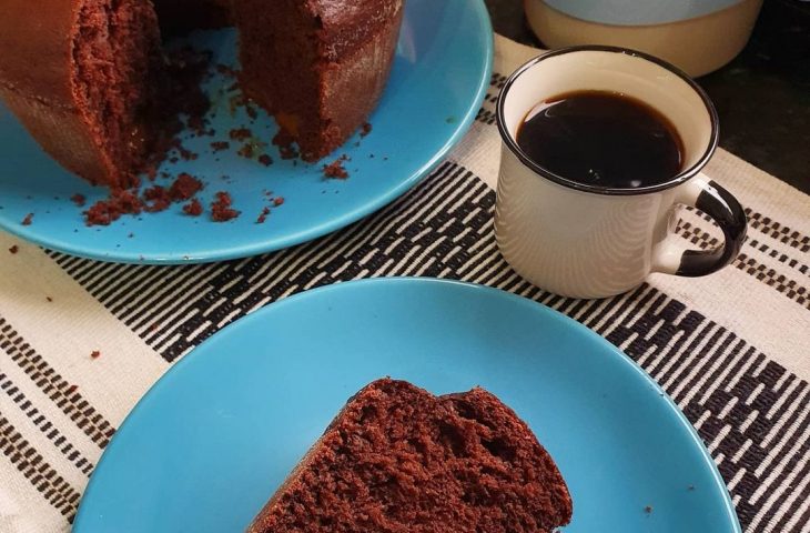 Bolo de chocolate com doce de leite