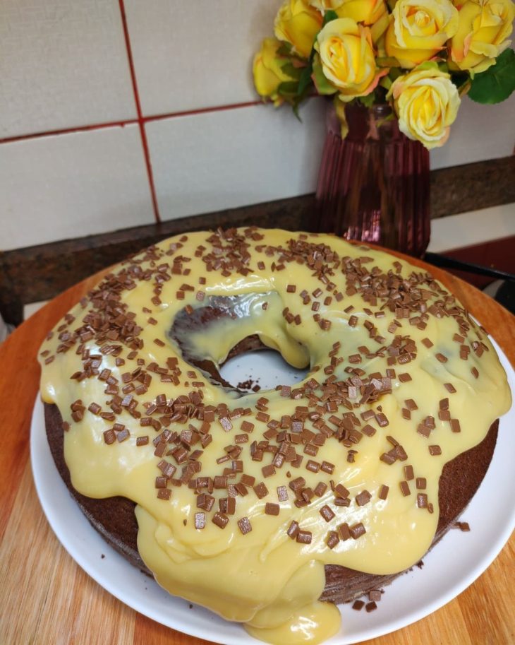 Bolo de chocolate com Galak