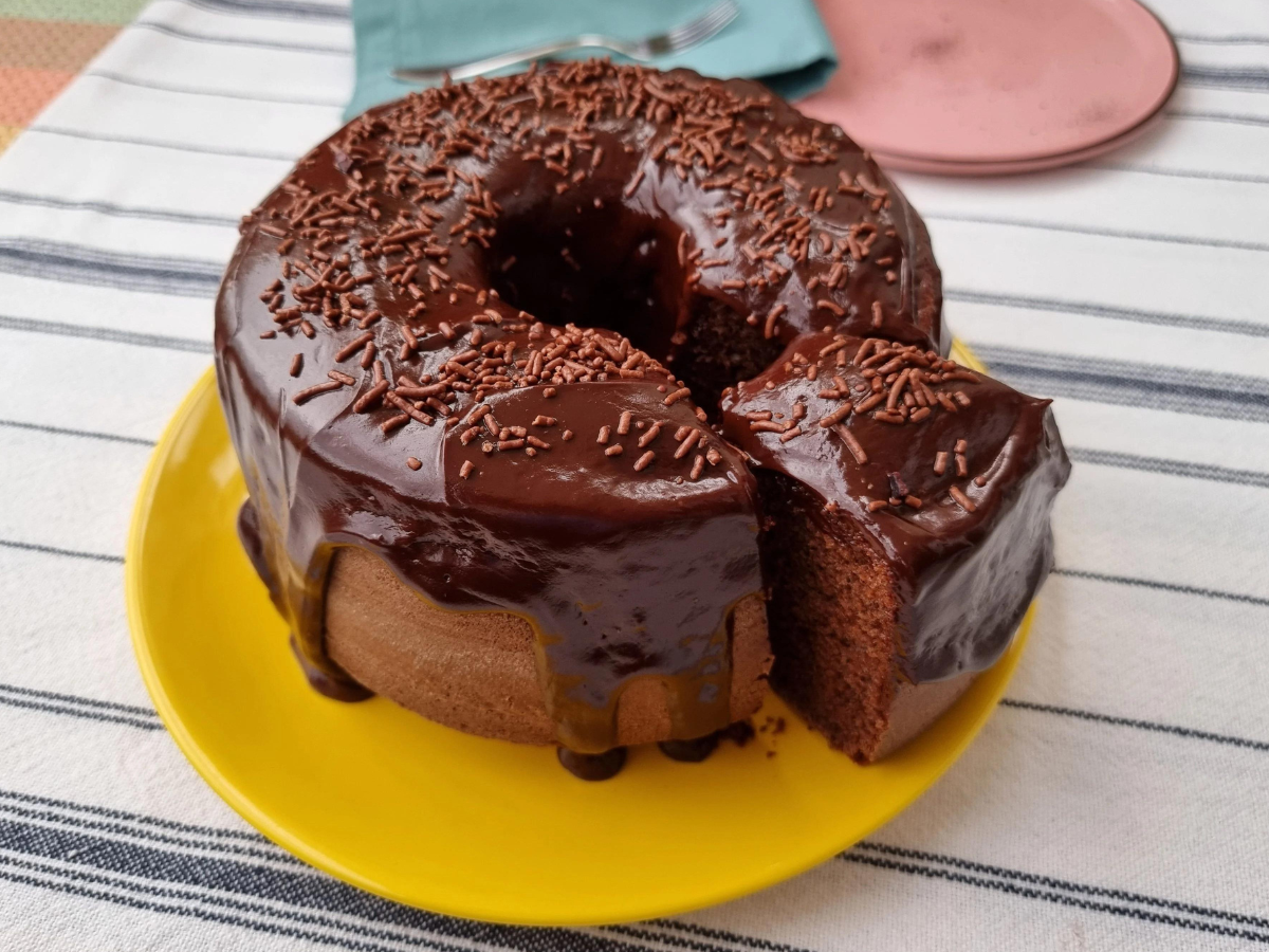 Bolo de chocolate de liquidificador