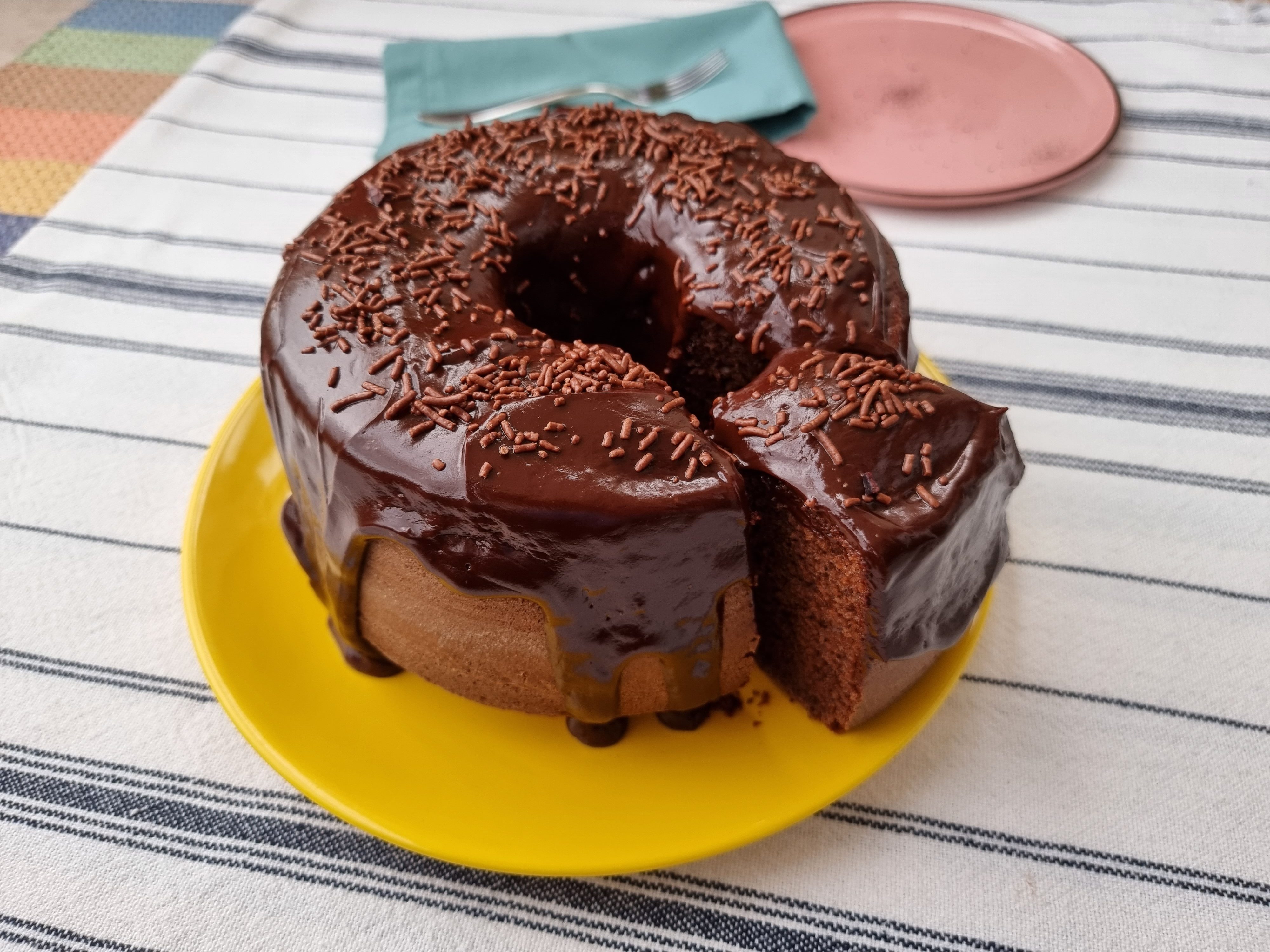 Bolo de chocolate de liquidificador