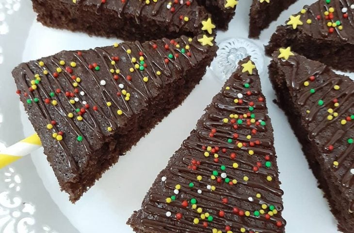 Bolo de chocolate de Natal