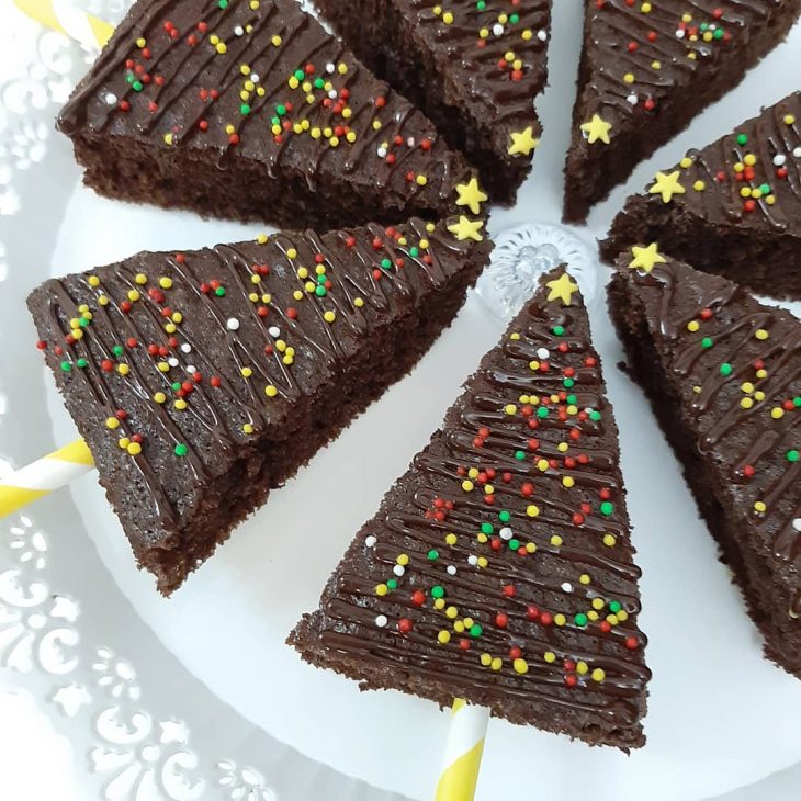 Bolo de chocolate de Natal