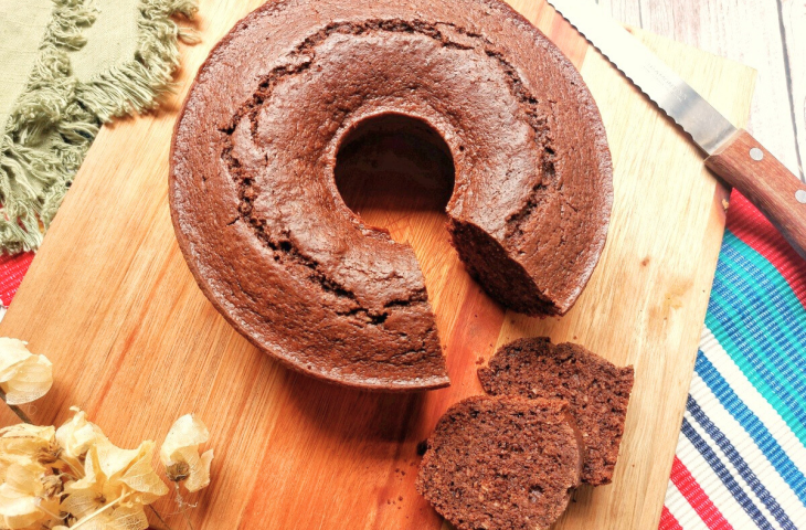 Bolo de chocolate fit na airfryer