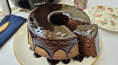 Bolo de chocolate na airfryer