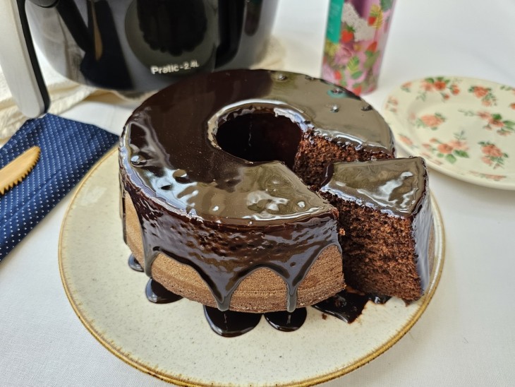 Bolo de Chocolate na AirFryer  Fritadeira sem Óleo - Receitas AirFryer