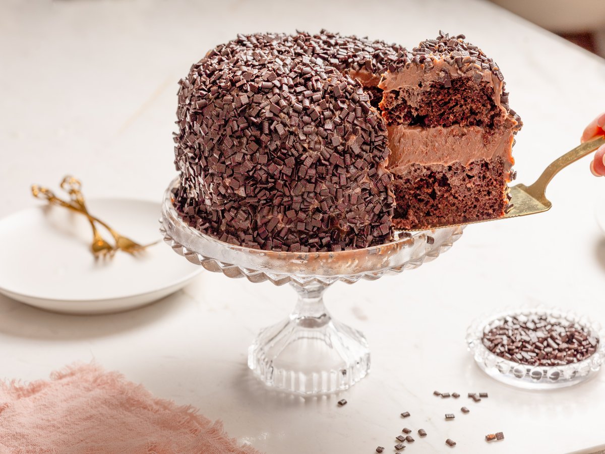 Bolo de chocolate recheado