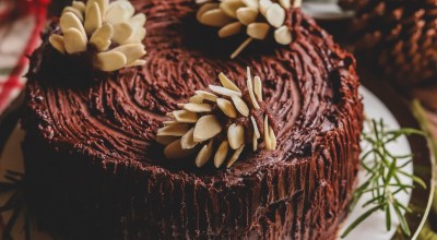 Bolo de chocolate vegano com laranja