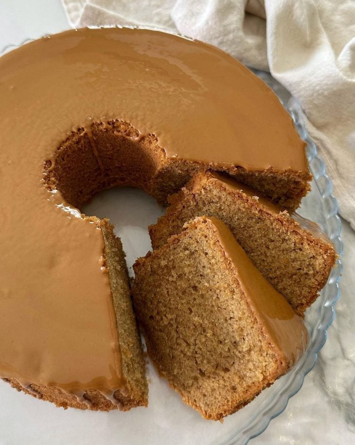 Bolo de churros com doce de leite