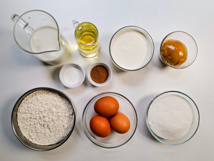 Ingredientes reunidos para o preparo da receita.