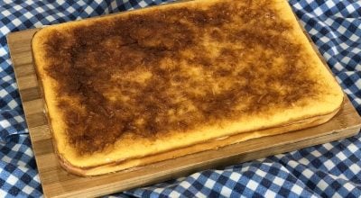 Bolo de coco cremoso de liquidificador