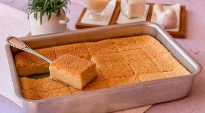 Bolo de coco cremoso de liquidificador