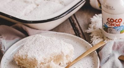 Bolo de coco gelado vegano