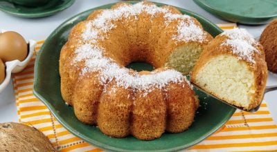 Bolo de coco sem glúten
