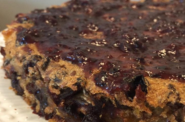 Bolo de frutas sem açúcar
