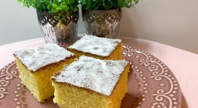 Bolo de fubá com laranja