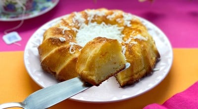 Bolo de fubá cremoso na airfryer