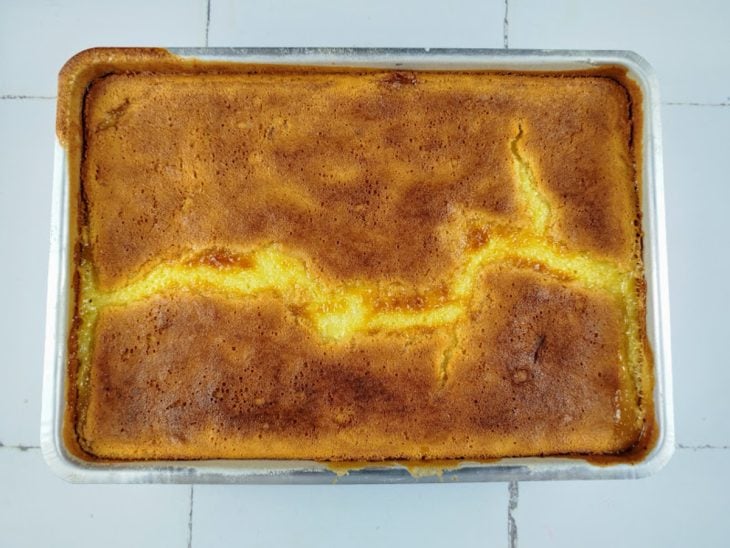 bolo de fubá cremoso sem queijo assado na forma