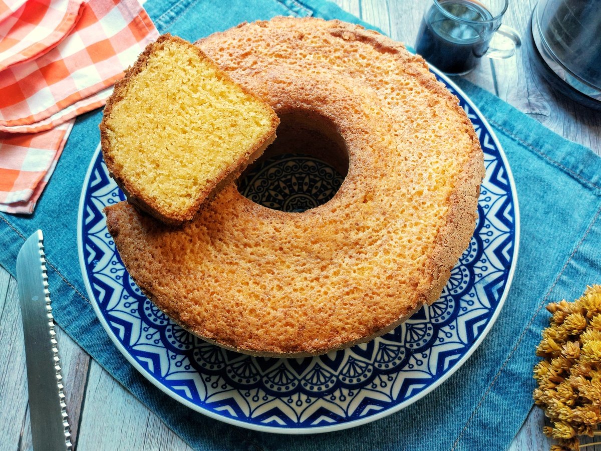 Bolo de fubá sem farinha de trigo