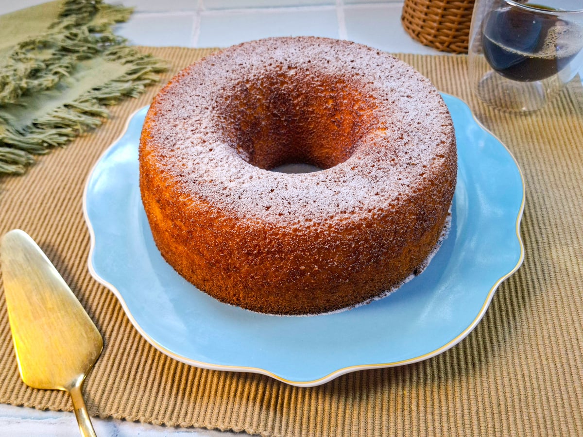 Bolo de fubá sem leite